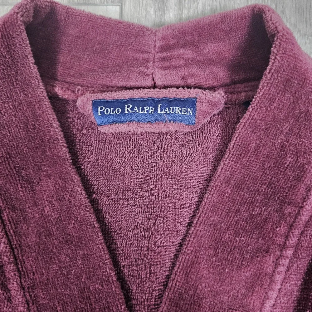 Polo Ralph Lauren Robe Mens Large/Extra Large Red French Terry Lounge Kimono